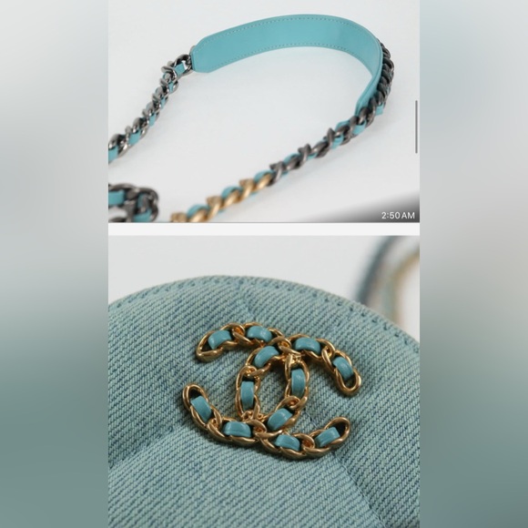 Chanel 19 Denim Round Clutch chain Bag - Picture 6 of 13